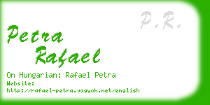 petra rafael business card